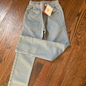 NWT Hanna Andersson Kids unisex pull on gray denim jeans